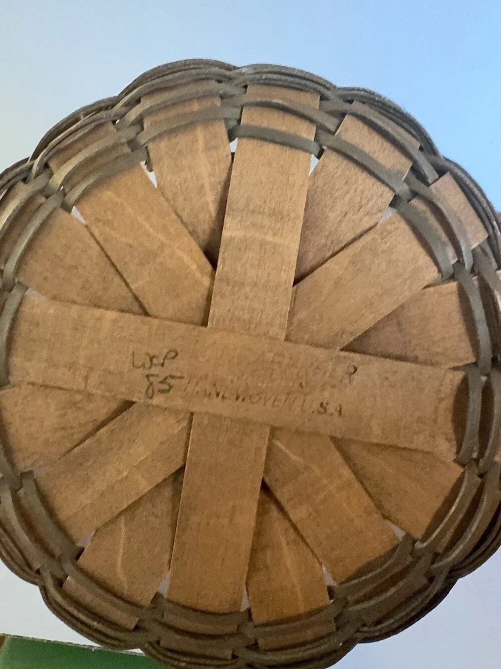 Vintage Longaberger Basket Lot of 3 Signed 1985 Handwoven Dresden Ohio USA